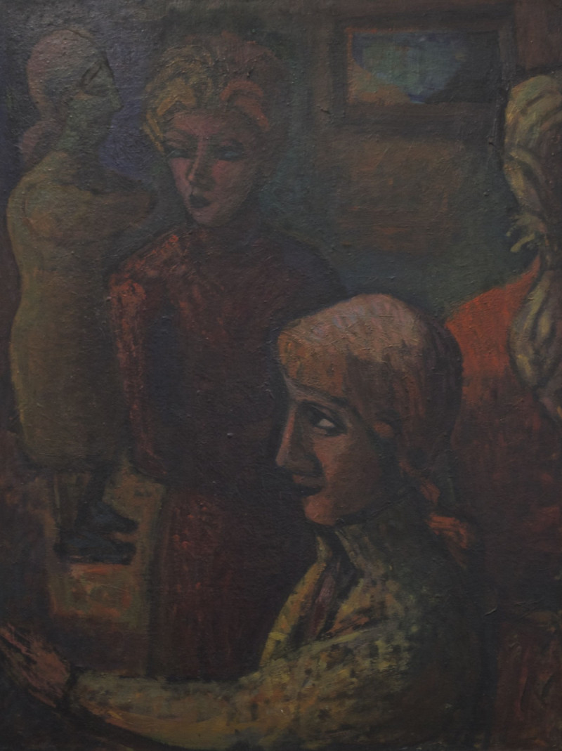 "Interieur mit vier weiblichen Figuren"
